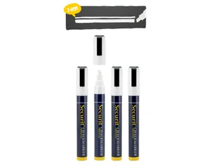 Krijtstift Securit Sma-510 Schuin 2-6mm Wit 4 Stuks - 7