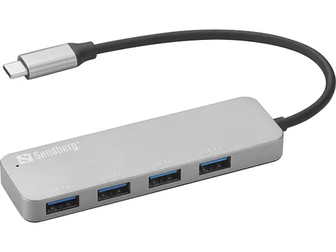 USB-C naar 4x USB 3.0 336-20 zilver