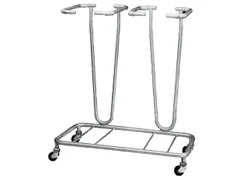 Afvalverzamelaar 2x70 Liter Afvalzakken Gelakt Verrijdbaar