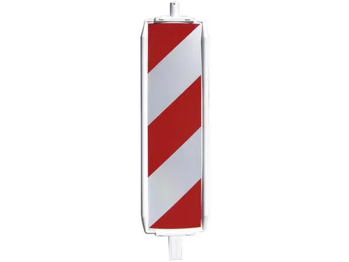 geleidebaken,paal H 1048mm,HxBxD 1330x315x65mm,PE,rood/wit