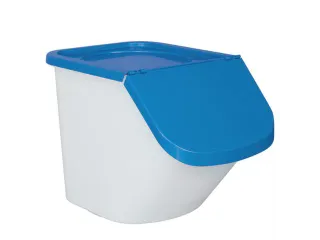 ingrediëntendispenser HxBxD 450x430x610mm 40l PP bak/deksel wit/blauw - 1