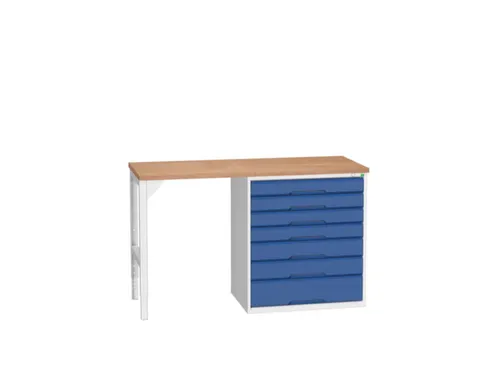werkbank,HxBxD 930x1500x600mm,multiplexblad,2voeten/1container