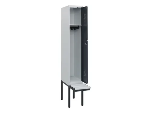 locker met bank,HxBxD 1950x300x815mm,1vak,vak B 300mm,cilinderslot