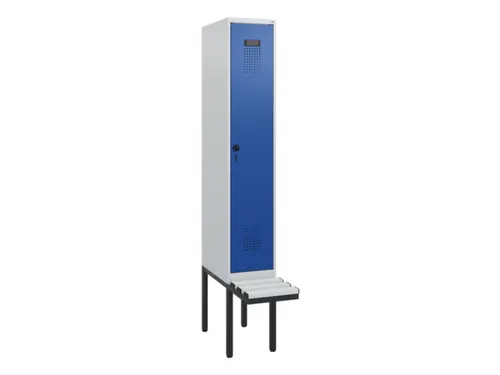 locker met bank,HxBxD 1950x300x815mm,1vak,vak B 300mm,draaigrendel