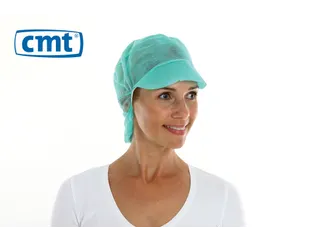 PPnw pet / klep en haaropvang, groen 'snood cap' 1000 Stuks - 2