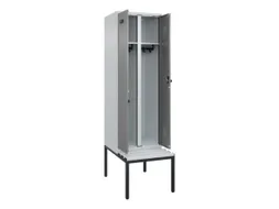 locker met bank,voor scheiding van kleding,HxBxD 2120x600x815mm,2vak