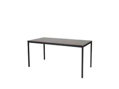 Domino Basic Tafel Vaste Hoogte 1600x800mm Logan Eiken Zwart 4-Poots