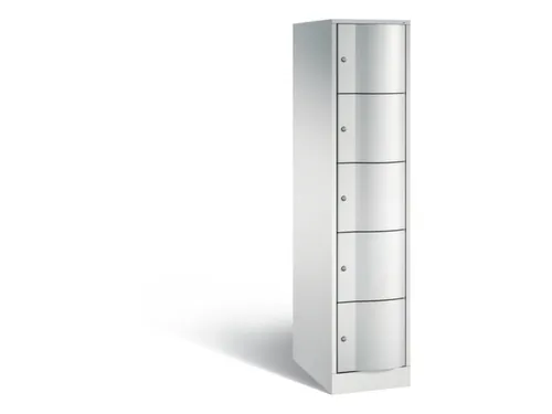 lockerkast cil.slot 1950x396x640mm 1x5 vakken RAL7035 front RAL7035
