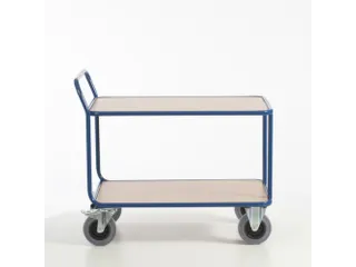 tafelwagen,draagverm. 500kg,2etage(s),laadvl. LxB 1000x700mm,houtetage - 1