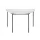 OUTLET Tafel Halfrond 120x60 Cm Frame Antraciet Blad Lichtgrijs