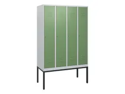 locker,HxBxD 1950x1200x500mm,4vak,vak B 300mm,cil.-slot,voetonderstel