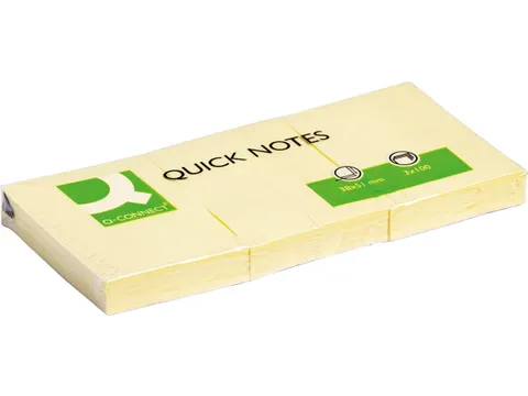 Quick Notes Memoblaadjes 38x51mm 100 Vel 3 Blokken Geel