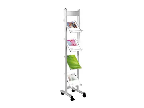 Folderrek Voor 4xa4 4 Acrylglas Houders 1600x300x350mm Staal