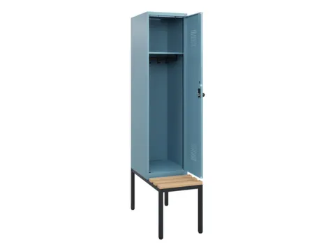 locker met bank,HxBxD 1950x400x815mm,1vak,vak B 400mm,draaigrendel