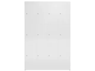 Lockerkast 1800x1185x500mm 4x3 vakken cilinderslot, sokkel, RAL9003 - 2