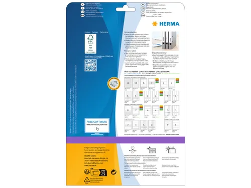 Herma 10160 Rugetiket breed 192x59mm Verwijderbaar Wit 100 stuks