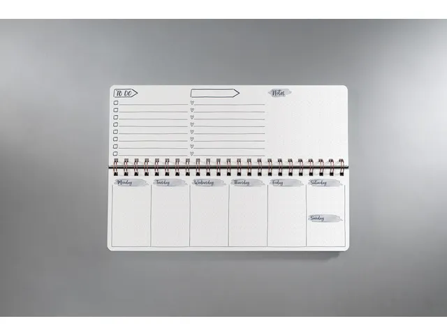 Planning semainier Beauty A4 Paysage Apricot Insp Non daté 1sem/2p EN