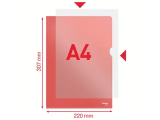 L-map Esselte Standaard A4 Pp Rood 0.11mm - 3