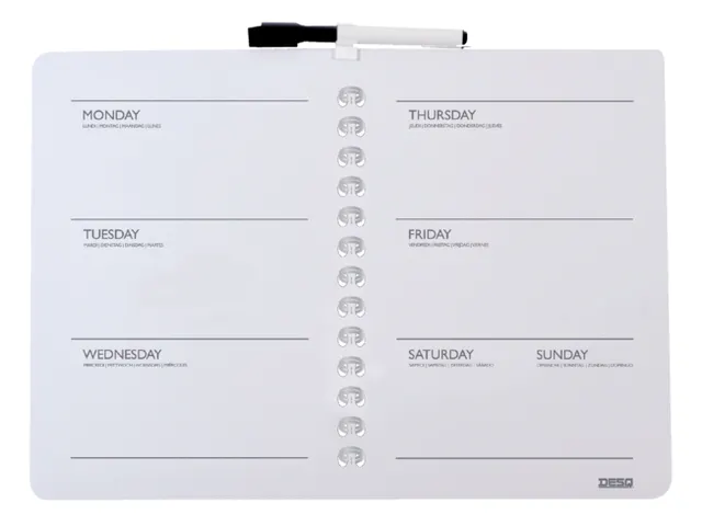 Planbord Desq week 40x50cm magnetisch