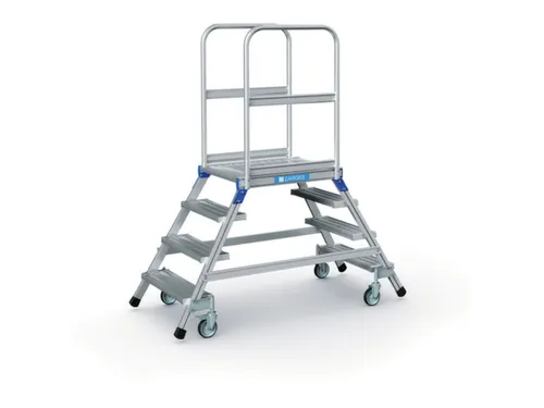 Bordestrap Aluminium Bordes 960x 600x 800mm 2x4treden Aluminium