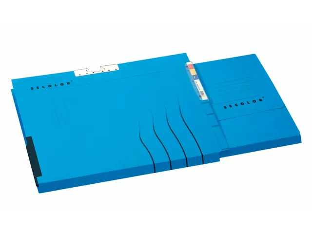 Verzamelmap Djois Secolor A4 lateraal recycled blauw