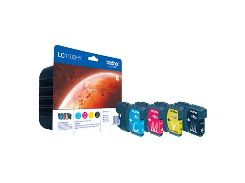 Brother LC-1100 Valuepack 4 Kleuren Inktcartridges HC