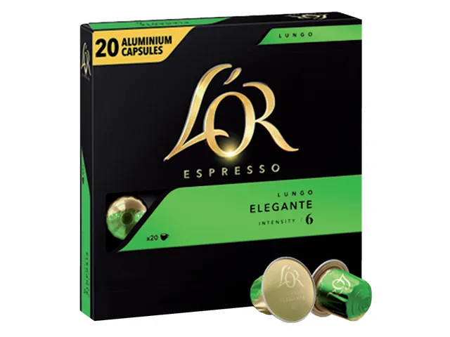 Koffiecups L'Or espresso Lungo Elegante 20 stuks