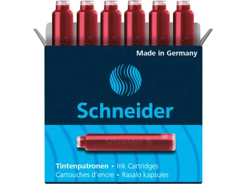 Inktpatroon Schneider Rood 6 stuks