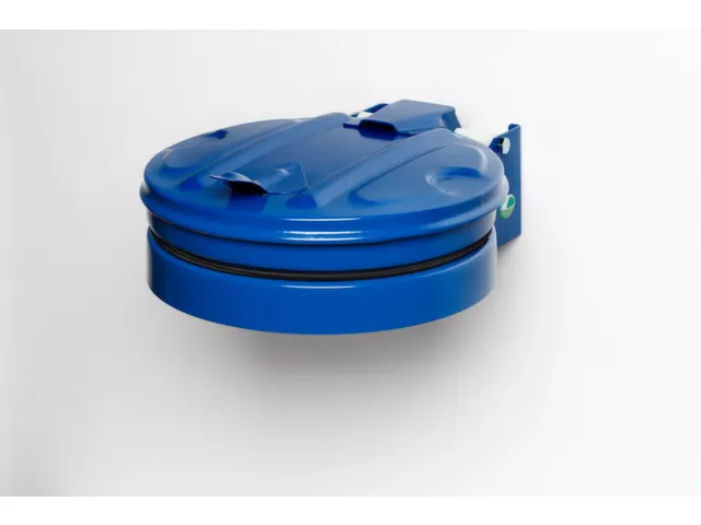 Afvalverzamelaar 120 Liter Wand Plaatstaal Met Deksel Blauw