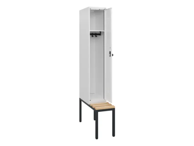 locker met bank,HxBxD 1950x300x815mm,1vak,vak B 300mm,draaigrendel