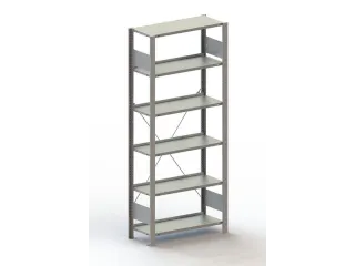Inhaakstelling Basisveld 1850x806x336mm 6legborden 80kg Verzinkt - 1