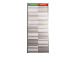 Menoor In-Uit bord 35 namen Aluminium Aanwezig/Afwezig Groen/rood