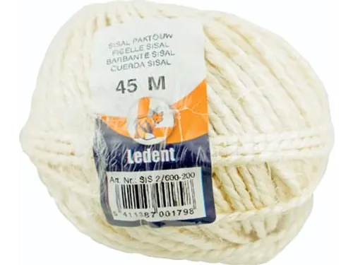 Sisalkoord touw uit 2 draden, bol van 200 g, +/- 45 m