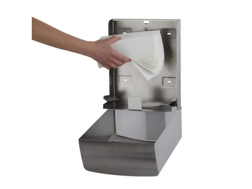 handdoekdispenser,HxBxD 333x265x141mm,v. 600doeken,behuizing RVS