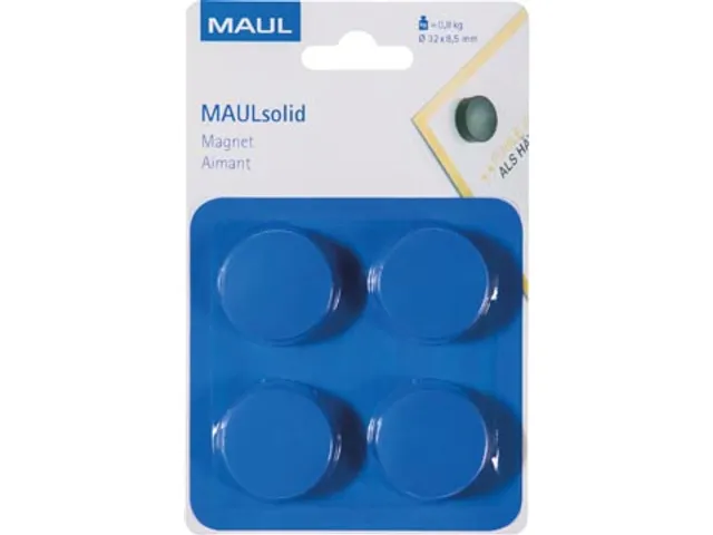 magneet Solid 32 mm trekkracht 800 gr 4 stuks