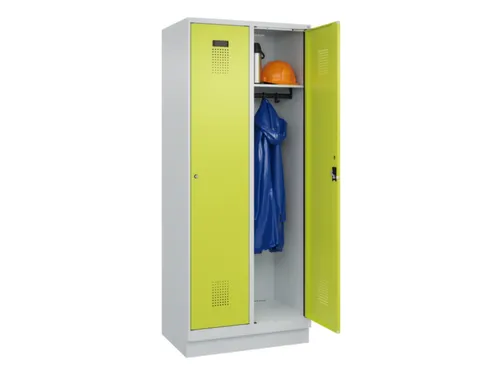 locker,HxBxD 1950x800x500mm,2vak,vak B 400mm,cil.-slot,sokkel