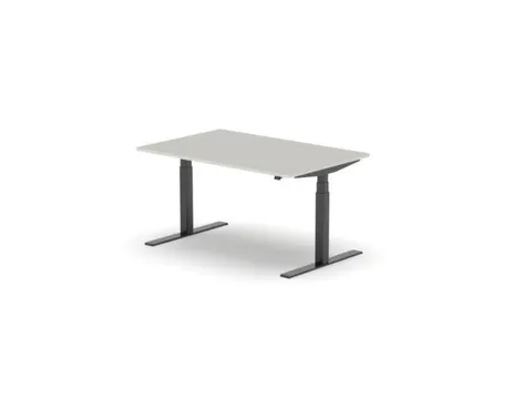 Elektrisch ihv bureau,HxBxD 650-1310x1400x900mm,blad lichtgrijs