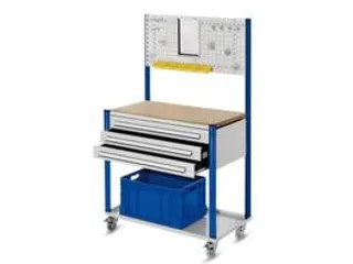 Verrijdbaar Werkstation Hxbxd 1730x1000x500mm Met Sleufplaat 3laden - 2