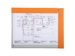 Klemplaat magnetisch PVC A4 oranje