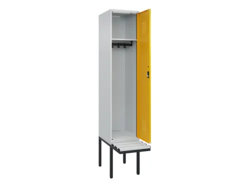 locker met bank,HxBxD 2120x400x815mm,1vak,vak B 400mm,cilinderslot