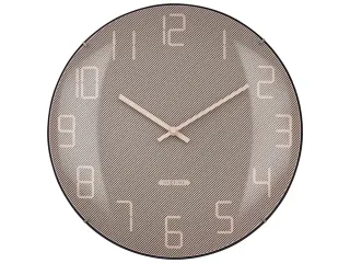 Wandklok Nextime dia 35cm bolvormig glas roze kunststof Shade - 2