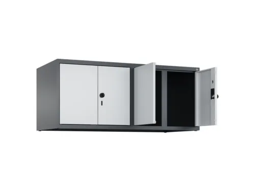 opzetkast,v. locker,4vak.,vak B 300mm,HxBxD 500x1200x500mm,vleugeldeur