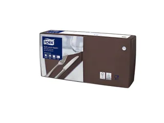 Tork 477872 Soft Lunchservet Advanced Bruin 33x33cm - 1