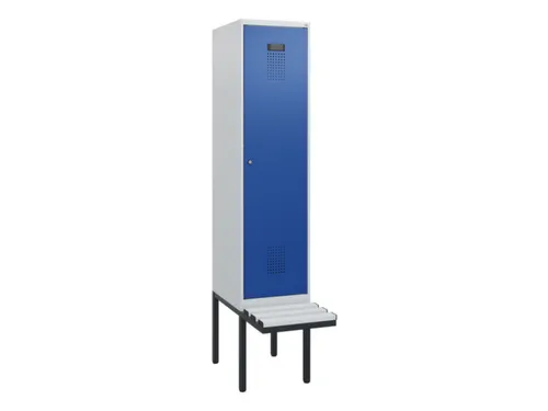 locker met bank,HxBxD 1950x400x815mm,1vak,vak B 400mm,cilinderslot