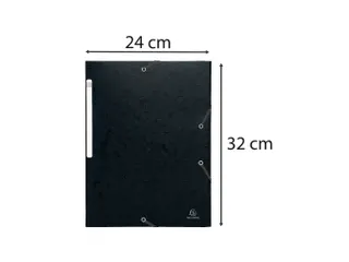 Elastomap 3 kleppen glanskarton 600g/m2 Scotten Maxi Capacity A4 Zwart - 5