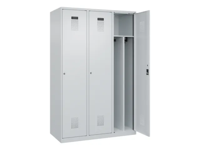 locker voor scheiding van kleding,HxBxD 1850x1200x500mm,3vak