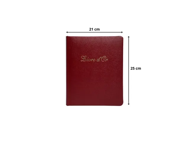 Gastenboek Alpille 2 6x22cm 140bl rood