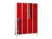 dubbeldekse locker,HxBxD 1850x1200x500mm,4x2vak.,RAL7035,front RAL3000