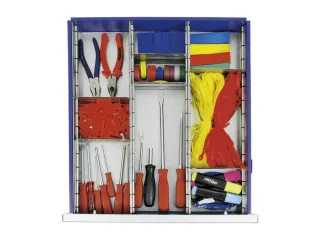 lade-indelingsset,9vakken,v. front H 100mm,staal verzinkt - 1