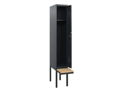 locker met bank,HxBxD 1950x300x815mm,1vak,vak B 300mm,cilinderslot